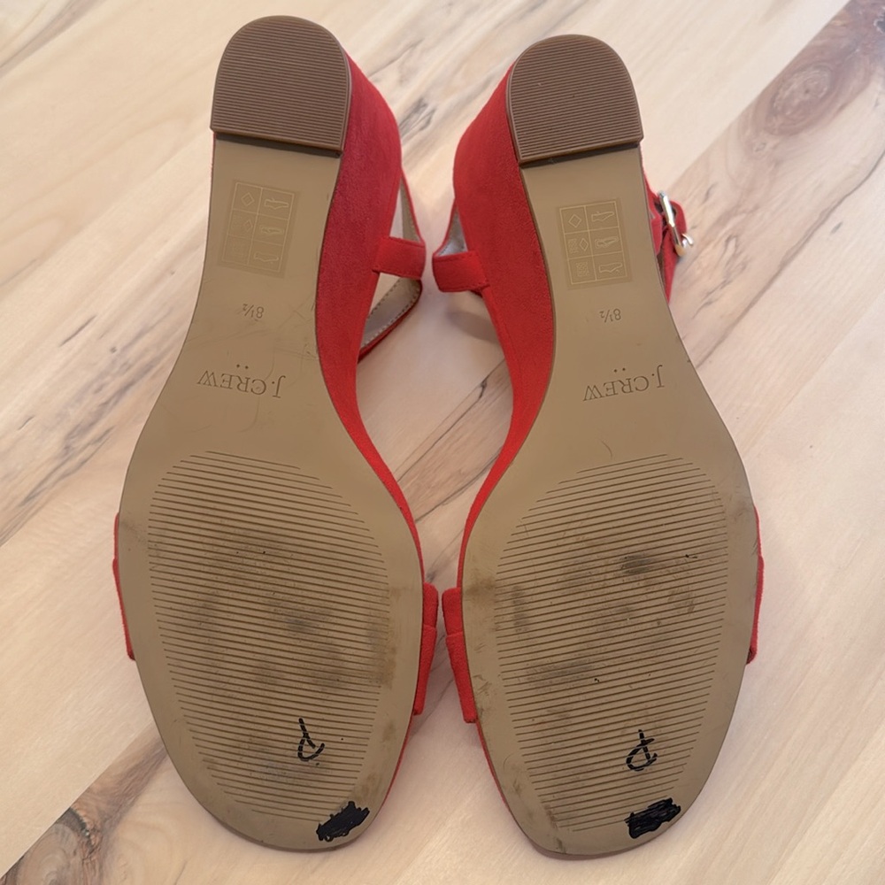 J. Crew Red Women's Sandals - Picture 7 of 8